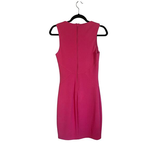 Bisou Bisou Hot Pink Sleeveless Tank Sheath Dress Workwear Party Women's Size 4 - Picture 4 of 5